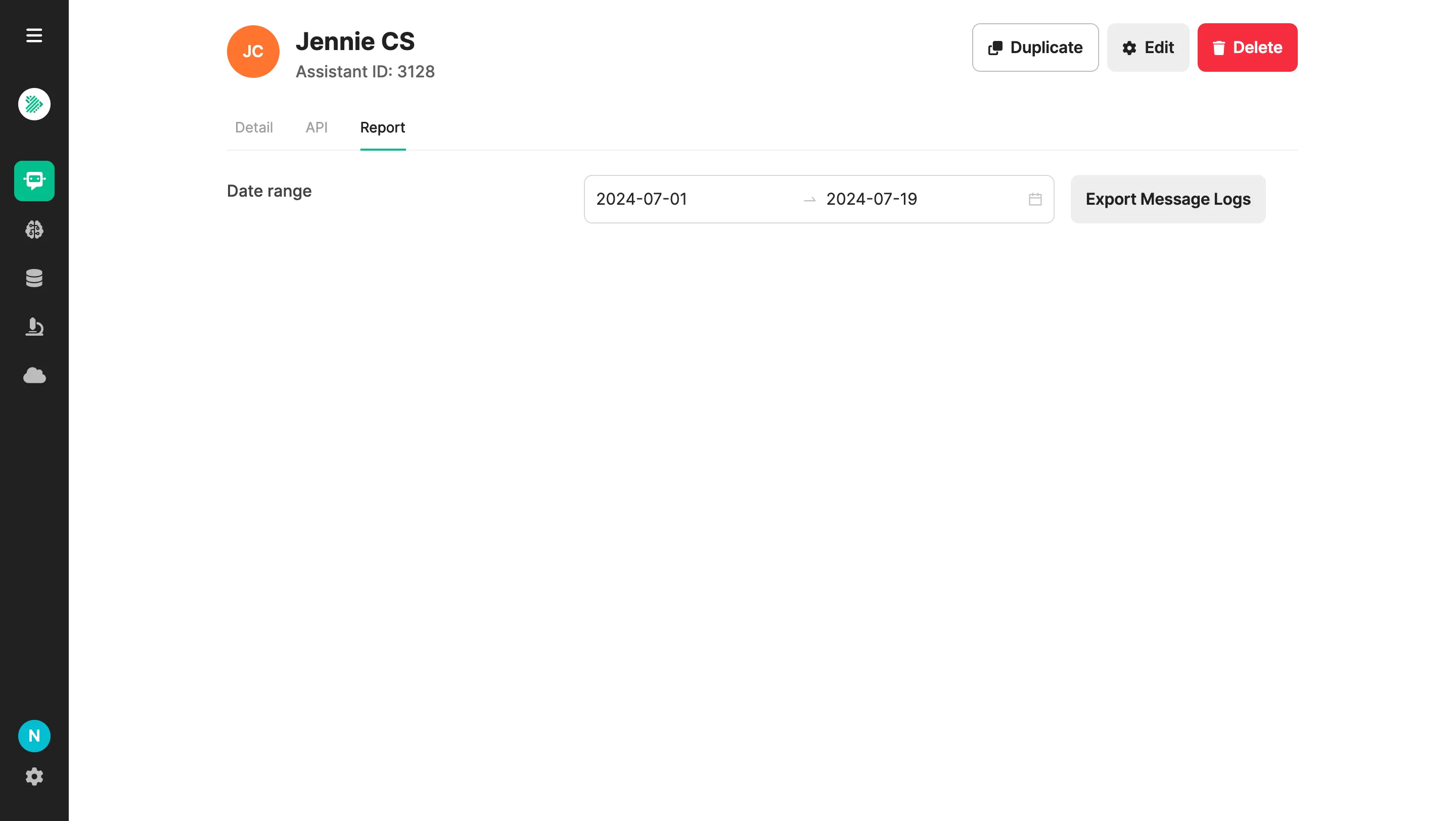 Assistant Report Tab
